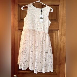 NWT Calvin Klein champagne Girls' Legacy sequin Party Dress size 14